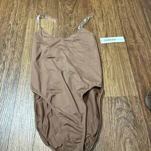 Capezio camisole w/adjustable Clear Straps size L-NWT